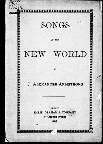 Cover of Songs of the new world