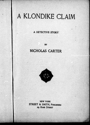 Cover of A Klondike claim