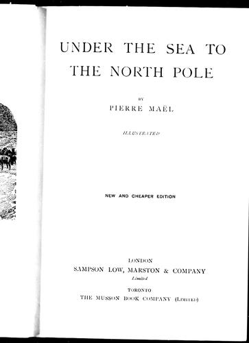 Cover of Under the sea to the North Pole