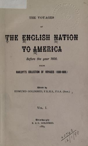 Cover of The voyages of the English nation to America, before the year 1600