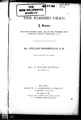 Cover of The blessed dead