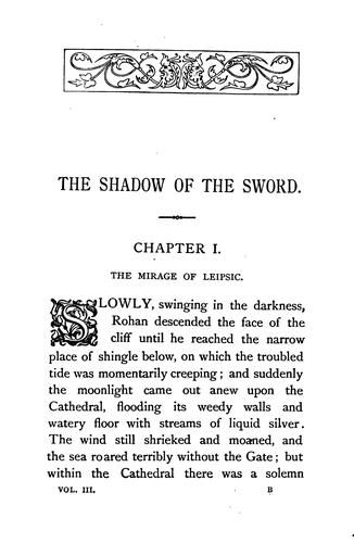 Cover of The shadow of the sword