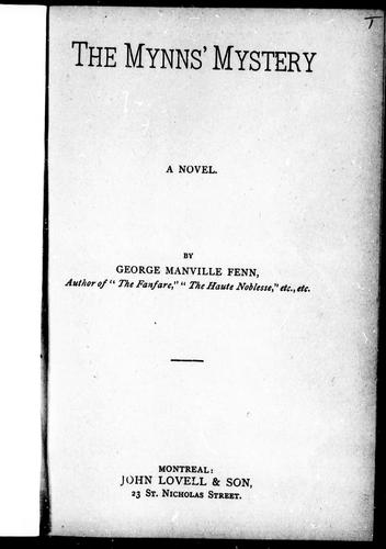 Cover of The Mynns' mystery