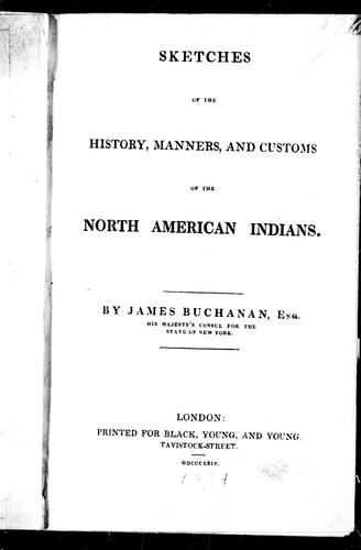 Cover of Sketches of the history, manners, and customs of the North American Indians