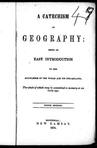 Cover of A catechism of geography