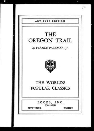Cover of The Oregon trail