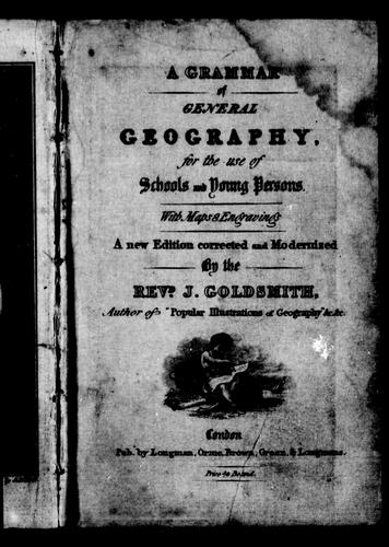 Cover of A grammar of general geography for the use of schools and young persons