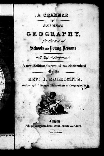 Cover of A grammar of general geography for the use of schools and young persons