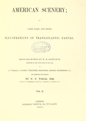 Cover of American scenery, or, Land, lake, and river illustrations of transatlantic nature