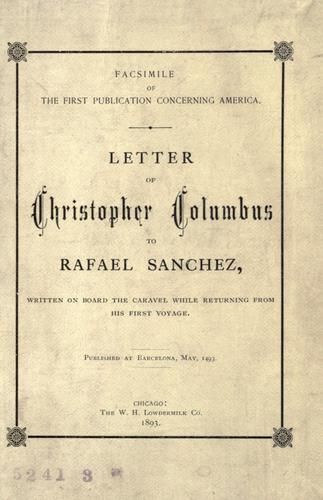 Cover of Carta de Colón