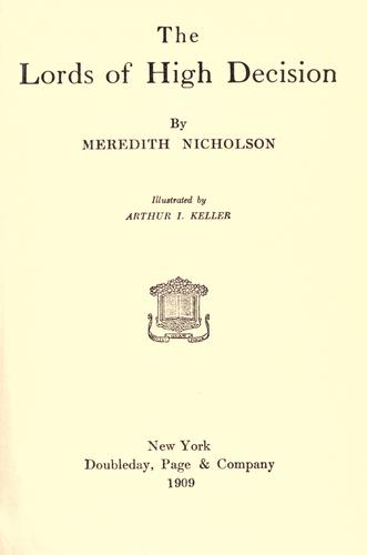 Cover of The lords of high decision