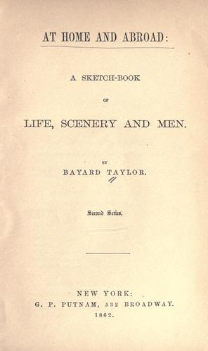 Cover of At home and abroad