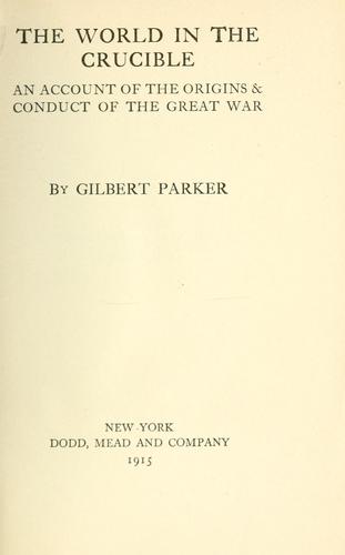 Cover of The world in the crucible