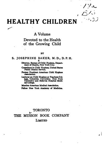 Cover of Healthy children