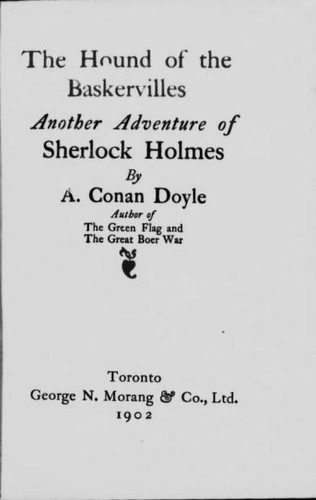 Cover of The Hound of the Baskervilles