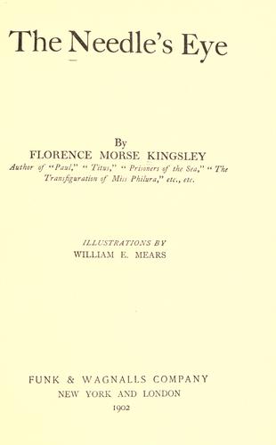Cover of The needle's eye