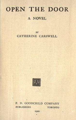 Cover of Open the door