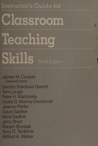 Cover of Instructor's guide for Classroom teaching skills