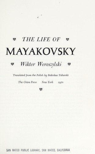 Cover of The life of Mayakovsky