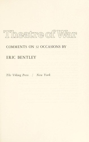 Cover of Theatre of War