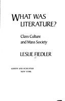 Cover of What was literature?