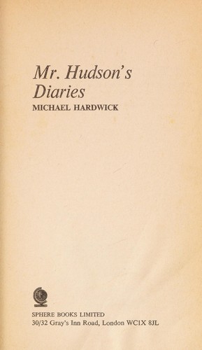 Cover of Mr Hudson's diaries