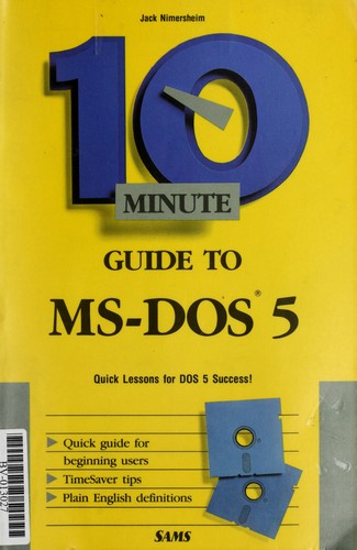 Cover of 10 minute guide to MS-DOS 5