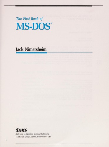 Cover of The first book of MS-DOS