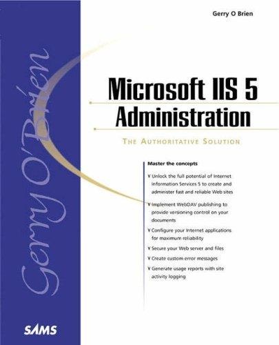Cover of Microsoft IIS 5 Administration