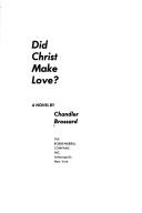 Cover of Did Christ make love?