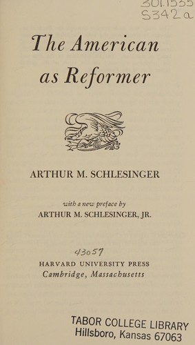 Cover of The American as reformer