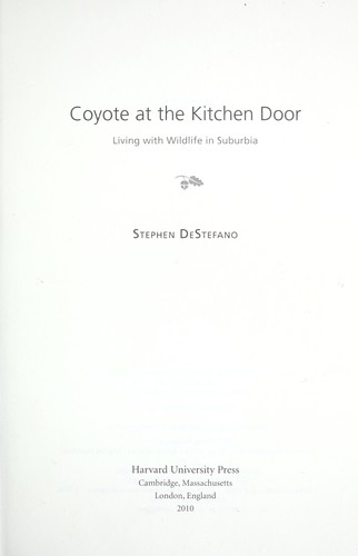 Cover of Coyote at the kitchen door