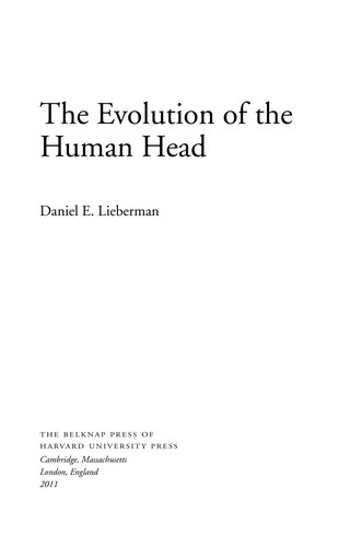 Cover of The evolution of the human head