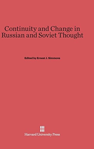 Cover of Continuity and Change in Russian and Soviet Thought