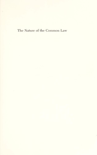 Cover of The nature of thecommon law