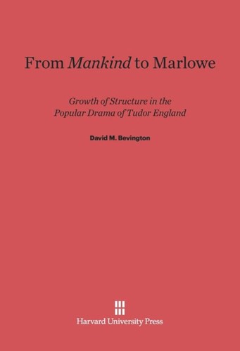 Cover of From 'Mankind' to Marlowe