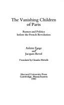 Cover of The vanishing children of Paris
