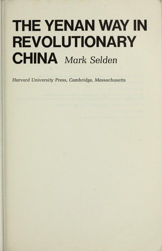 Cover of The Yenan Way in revolutionary China