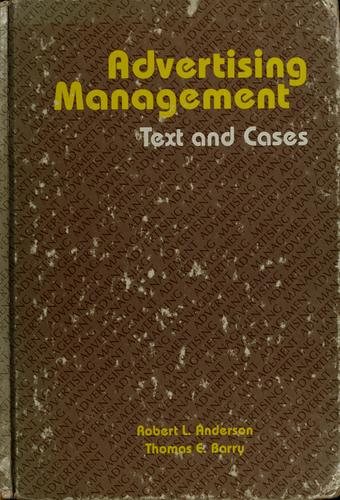 Cover of Advertising management