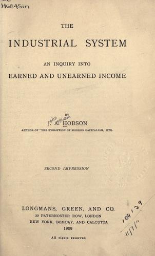 Cover of The industrial system