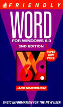 Cover of Friendly Word 6.0 for Windows (Friendly Computer Book)