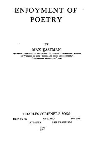 Cover of Enjoyment of poetry