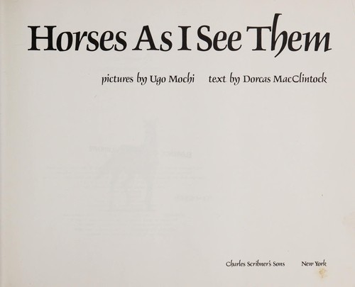 Cover of Horses as I see them