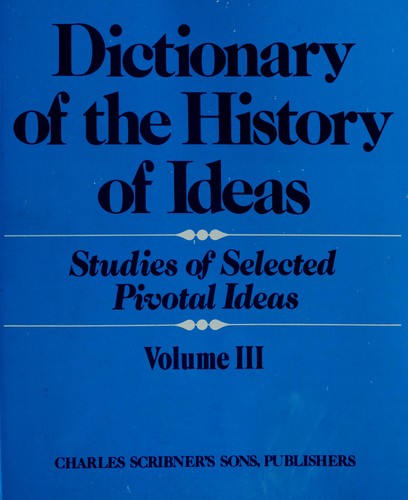 Cover of Dictionary of the History of Ideas