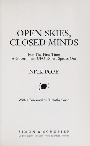 Cover of Open skies, closed minds