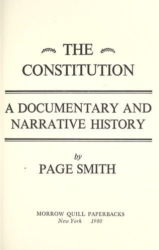 Cover of The Constitution, a documentary and narrative history