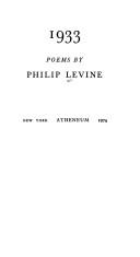 Cover of 1933; poems