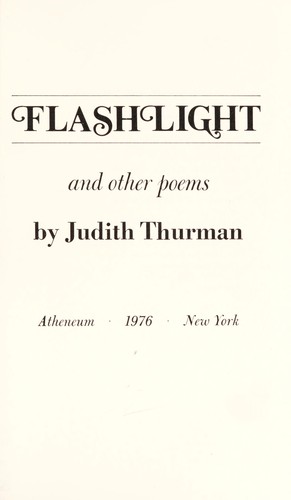 Cover of Flashlight, and other poems
