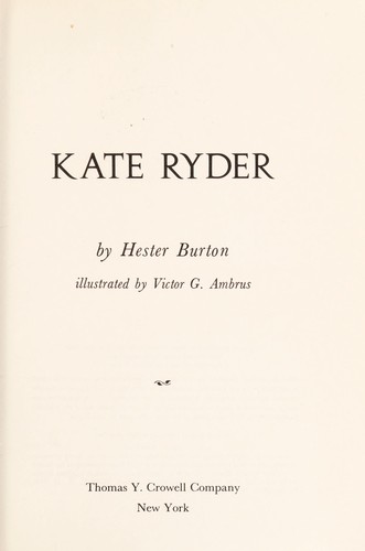 Cover of Kate Ryder