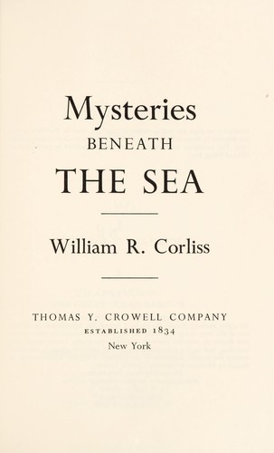 Cover of Mysteries beneath the sea